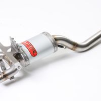 Exhaust compatible with Yamaha Fz6 600-Fazer S1-S2 2004-2013, Titanium Ghost, Homologated legal slip-on exhaust including removable db killer and link pipe 