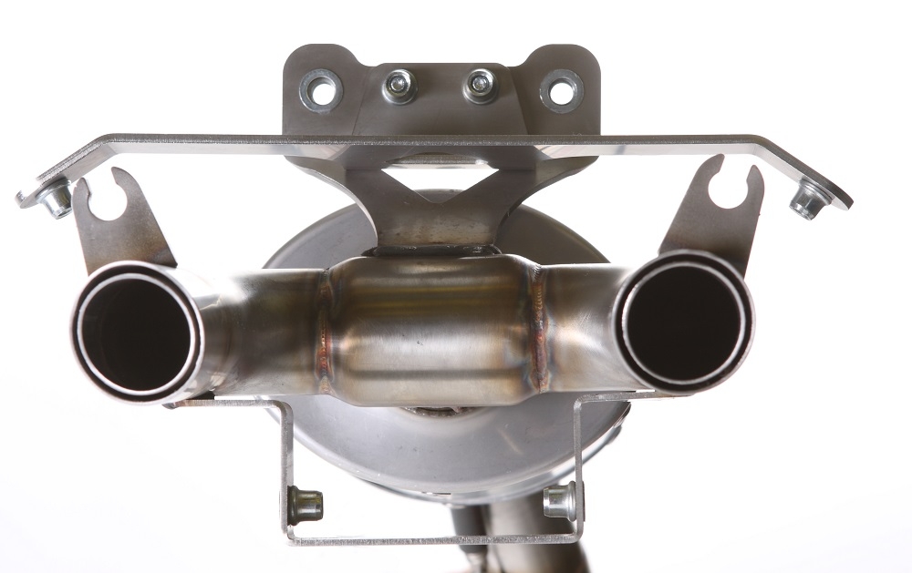 Exhaust compatible with Yamaha Fz6 600-Fazer S1-S2 2004-2013, Titanium Ghost, Homologated legal slip-on exhaust including removable db killer and link pipe 