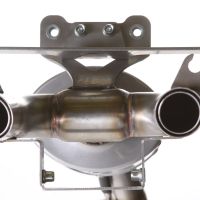 Exhaust compatible with Yamaha Fz6 600-Fazer S1-S2 2004-2013, Titanium Ghost, Homologated legal slip-on exhaust including removable db killer and link pipe 