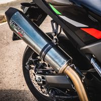 Exhaust compatible with Yamaha T-Max 560 2020-2021, GP Evo4 Poppy, Homologated legal full system exhaust, including removable db killer and catalyst 