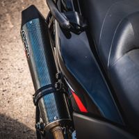 Exhaust compatible with Yamaha T-Max 560 2020-2021, GP Evo4 Poppy, Homologated legal full system exhaust, including removable db killer and catalyst 