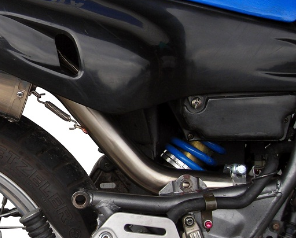 Exhaust compatible with Yamaha Xt 600 - E - K 1985-2002, Trioval, Homologated legal slip-on exhaust including removable db killer and link pipe 