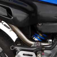 Exhaust compatible with Yamaha Xt 600 - E - K 1985-2002, Trioval, Homologated legal slip-on exhaust including removable db killer and link pipe 