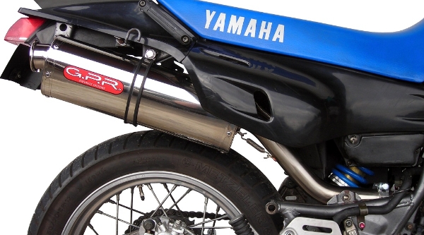 Exhaust compatible with Yamaha Xt 600 - E - K 1985-2002, Trioval, Homologated legal slip-on exhaust including removable db killer and link pipe 