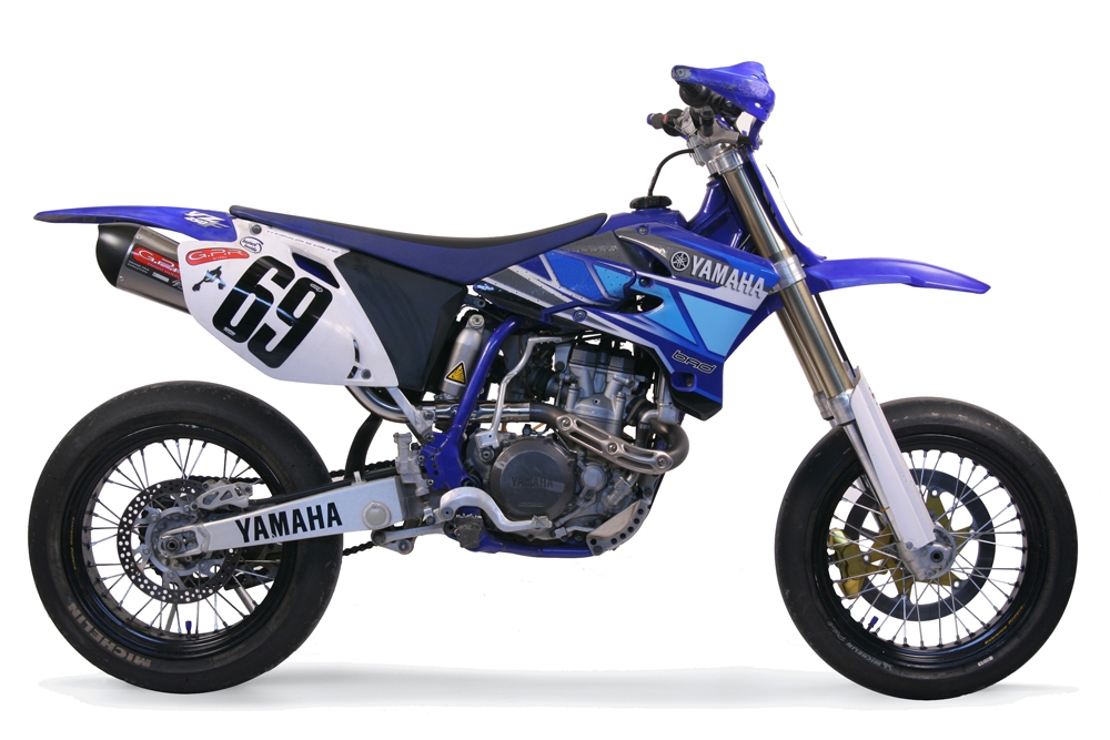Exhaust compatible with Yamaha WR 450 F 2003-2006, Gpe Ann. titanium, Homologated legal slip-on exhaust including removable db killer and link pipe 