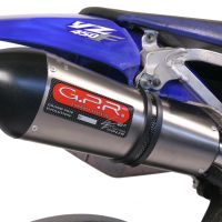 Exhaust compatible with Yamaha YZ 450 F 2007-2009, Gpe Ann. titanium, Homologated legal slip-on exhaust including removable db killer and link pipe 