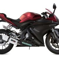 Exhaust compatible with Yamaha Yzf-R 125 2017-2018, Albus Evo4, Homologated legal full system exhaust, including removable db killer and catalyst 
