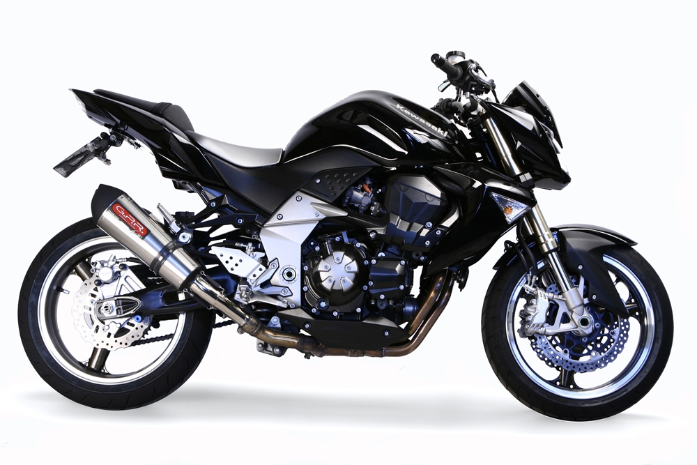 Exhaust compatible with Kawasaki Z 1000 2007-2009, Gpe Ann. titanium, Dual Homologated legal slip-on exhaust including removable db killers and link pipes 