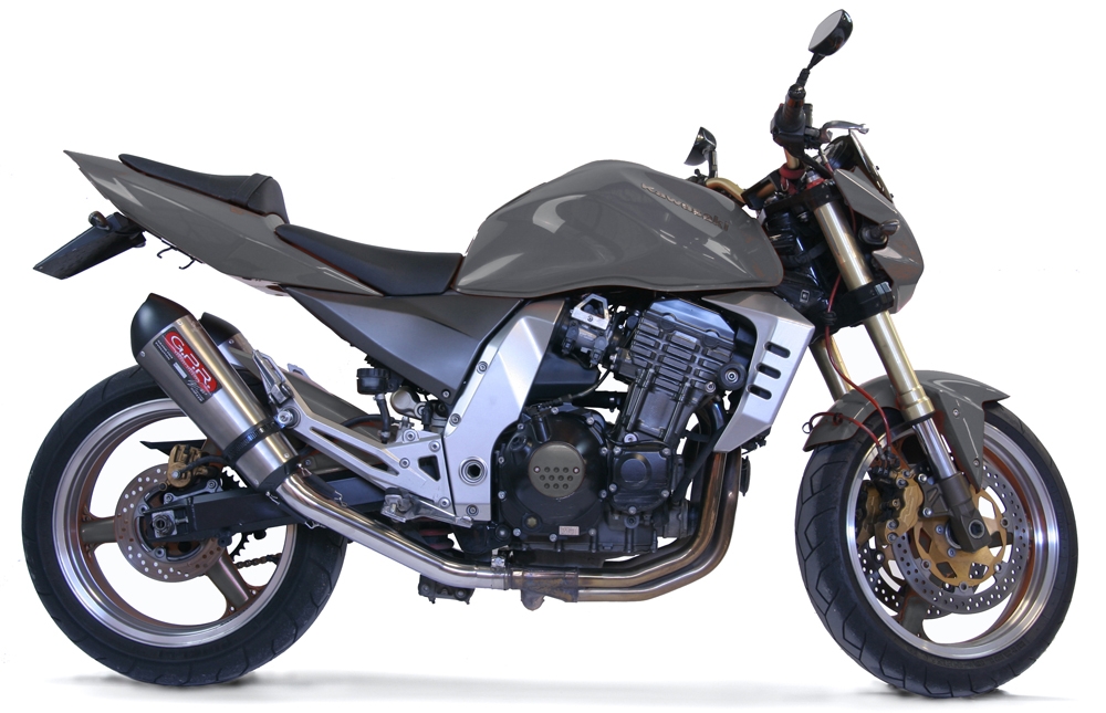 Exhaust compatible with Kawasaki Z1000 2003-2006, Gpe Ann. titanium, Dual Homologated legal slip-on exhaust including removable db killers and link pipes 