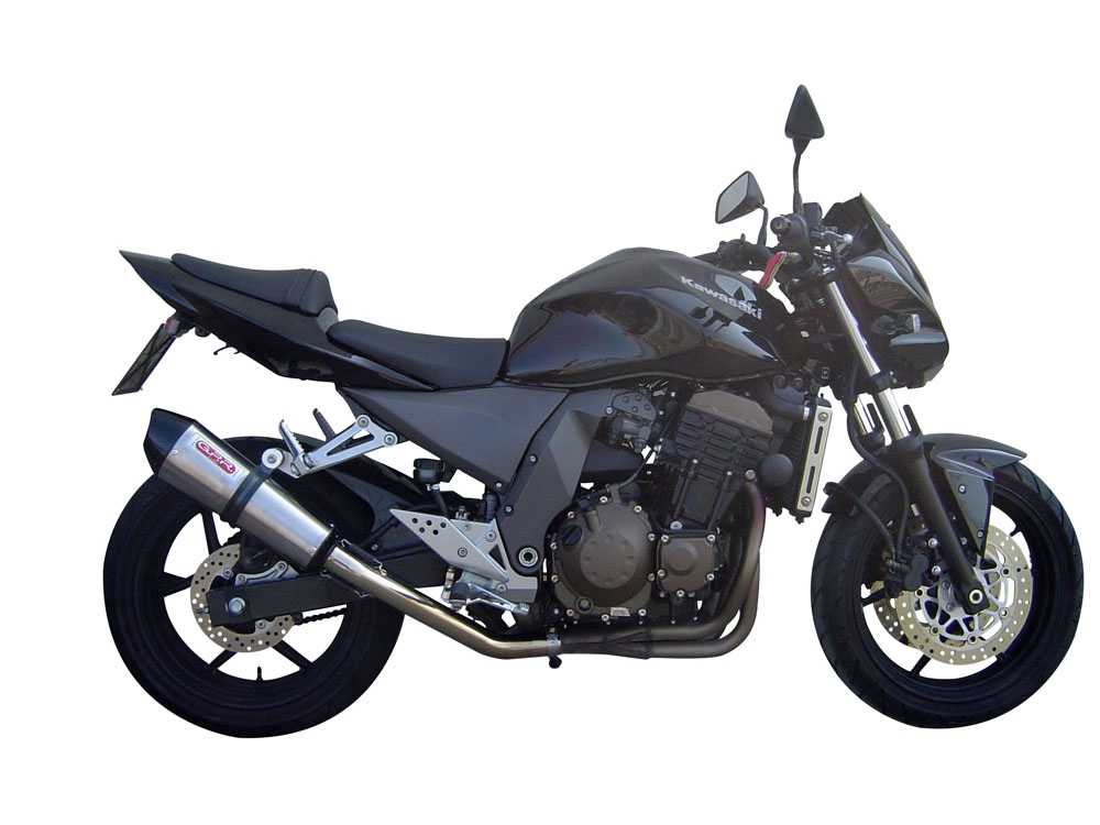 Exhaust compatible with Kawasaki Z 750 - S 2004-2006, Gpe Ann. titanium, Homologated legal slip-on exhaust including removable db killer, link pipe and catalyst 