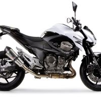 Exhaust compatible with Kawasaki Z 800 2009-2016, Gpe Ann. titanium, Homologated legal slip-on exhaust including removable db killer and link pipe 