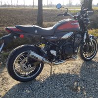 Exhaust compatible with Kawasaki Z 900 RS 2018-2020, M3 Titanium Natural, Homologated legal slip-on exhaust including removable db killer and link pipe 