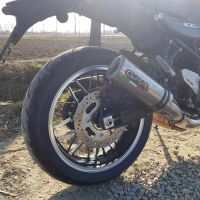 Exhaust compatible with Kawasaki Z 900 RS 2018-2020, M3 Titanium Natural, Homologated legal slip-on exhaust including removable db killer and link pipe 