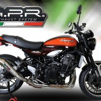 Exhaust compatible with Kawasaki Z 900 RS 2021-2024, Powercone Evo, Homologated legal slip-on exhaust including removable db killer and link pipe 