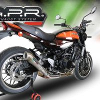 Exhaust compatible with Kawasaki Z 900 RS 2021-2024, Powercone Evo, Homologated legal slip-on exhaust including removable db killer and link pipe 