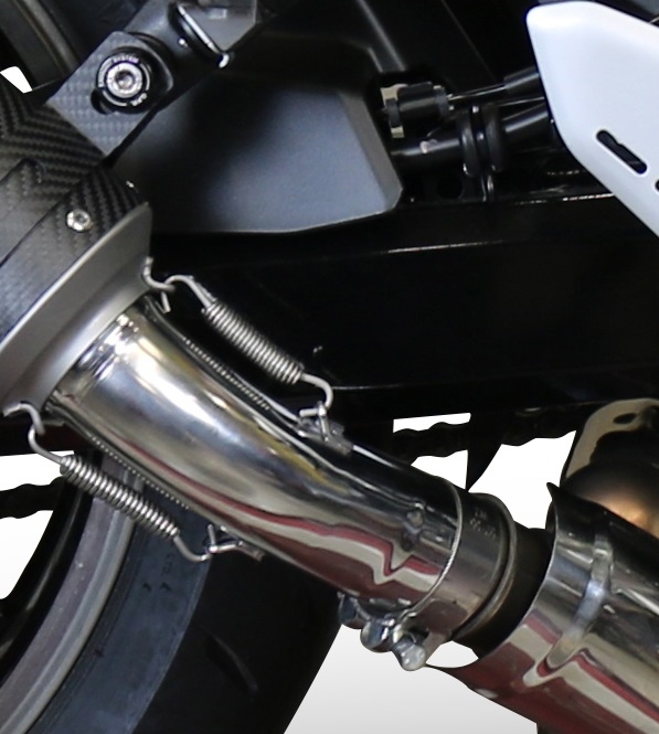 Exhaust compatible with Kawasaki Z 900 RS 2021-2024, M3 Poppy , Homologated legal slip-on exhaust including removable db killer and link pipe 