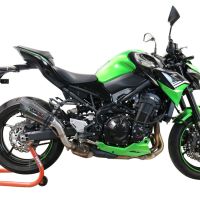Exhaust compatible with Kawasaki Z 900 E 2017-2020, Gpe Ann. Poppy, Homologated legal slip-on exhaust including removable db killer and link pipe 