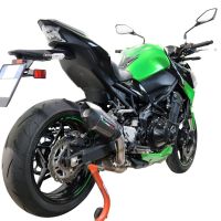 Exhaust compatible with Kawasaki Z 900 E 2017-2020, Gpe Ann. Poppy, Homologated legal slip-on exhaust including removable db killer and link pipe 