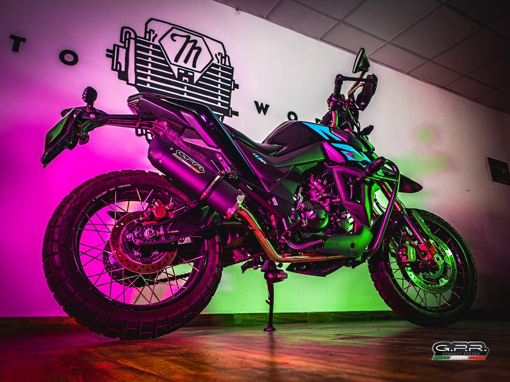 Exhaust compatible with Zontes Gk 125 2022-2024, Furore Evo4 Nero, Homologated legal full system exhaust, including removable db killer and catalyst 