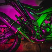 Exhaust compatible with Zontes Gk 125 2022-2024, Furore Evo4 Nero, Homologated legal full system exhaust, including removable db killer and catalyst 