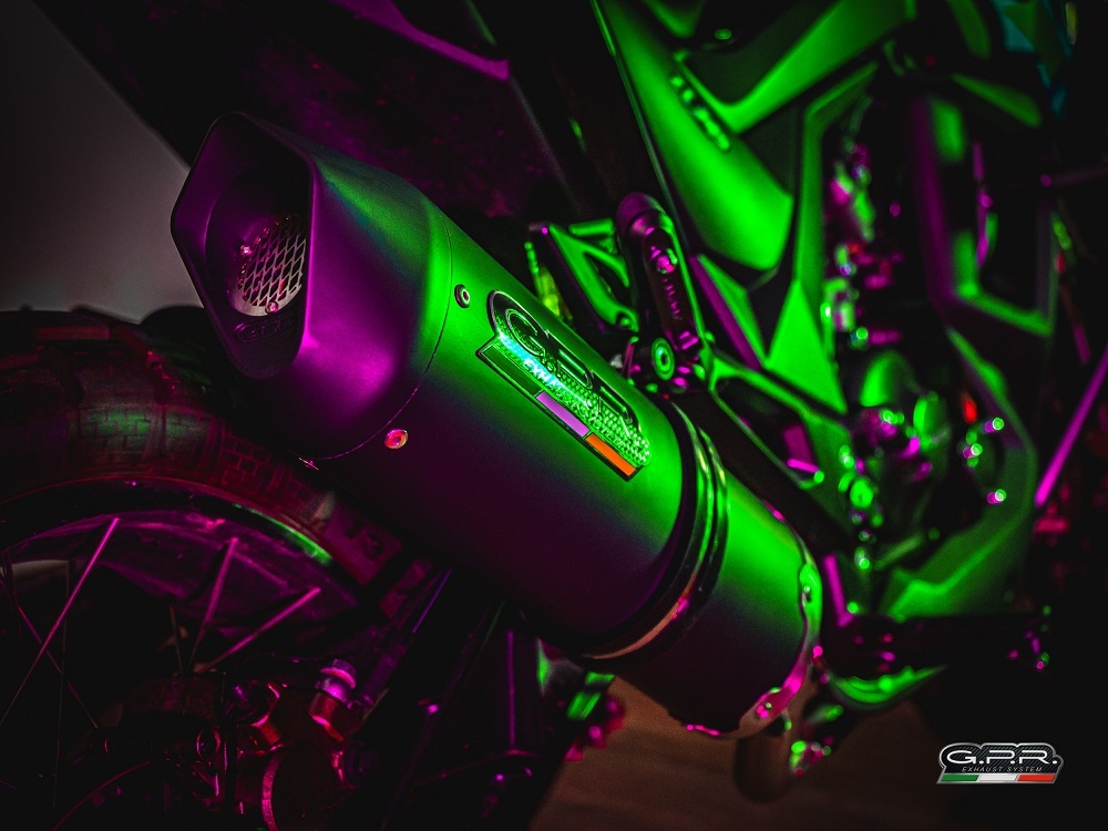 Exhaust compatible with Zontes Gk 125 2022-2024, Furore Evo4 Nero, Homologated legal full system exhaust, including removable db killer and catalyst 