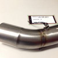 Exhaust compatible with Kawasaki ZX-10R 2010-2015, Gpe Ann. titanium, Homologated legal slip-on exhaust including removable db killer and link pipe 
