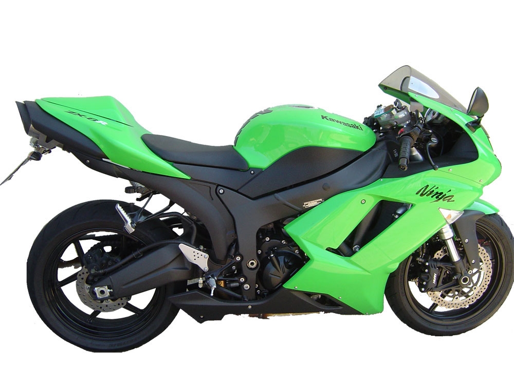 Exhaust compatible with Kawasaki Zx-6R 2005-2006, Tiburon Titanium, Homologated legal slip-on exhaust including removable db killer and link pipe 