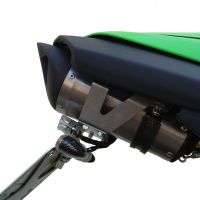 Exhaust compatible with Kawasaki Zx-6R 2005-2006, Tiburon Titanium, Homologated legal slip-on exhaust including removable db killer and link pipe 