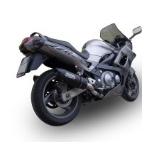 Exhaust compatible with Kawasaki Zzr 600 2002-2006, Furore Nero, Dual Homologated legal slip-on exhaust including removable db killers and link pipes 