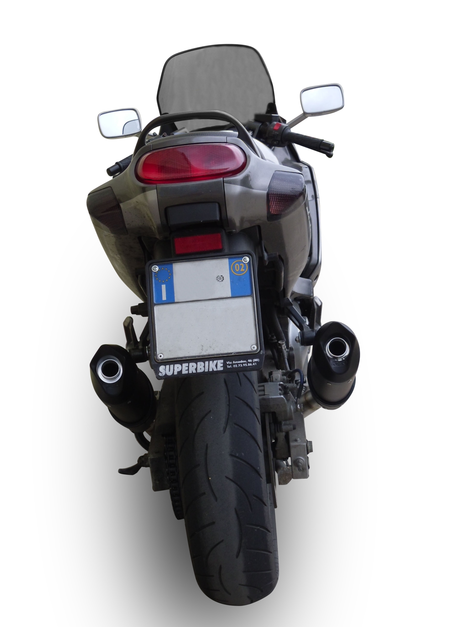 Exhaust compatible with Kawasaki Zzr 600 2002-2006, Furore Nero, Dual Homologated legal slip-on exhaust including removable db killers and link pipes 