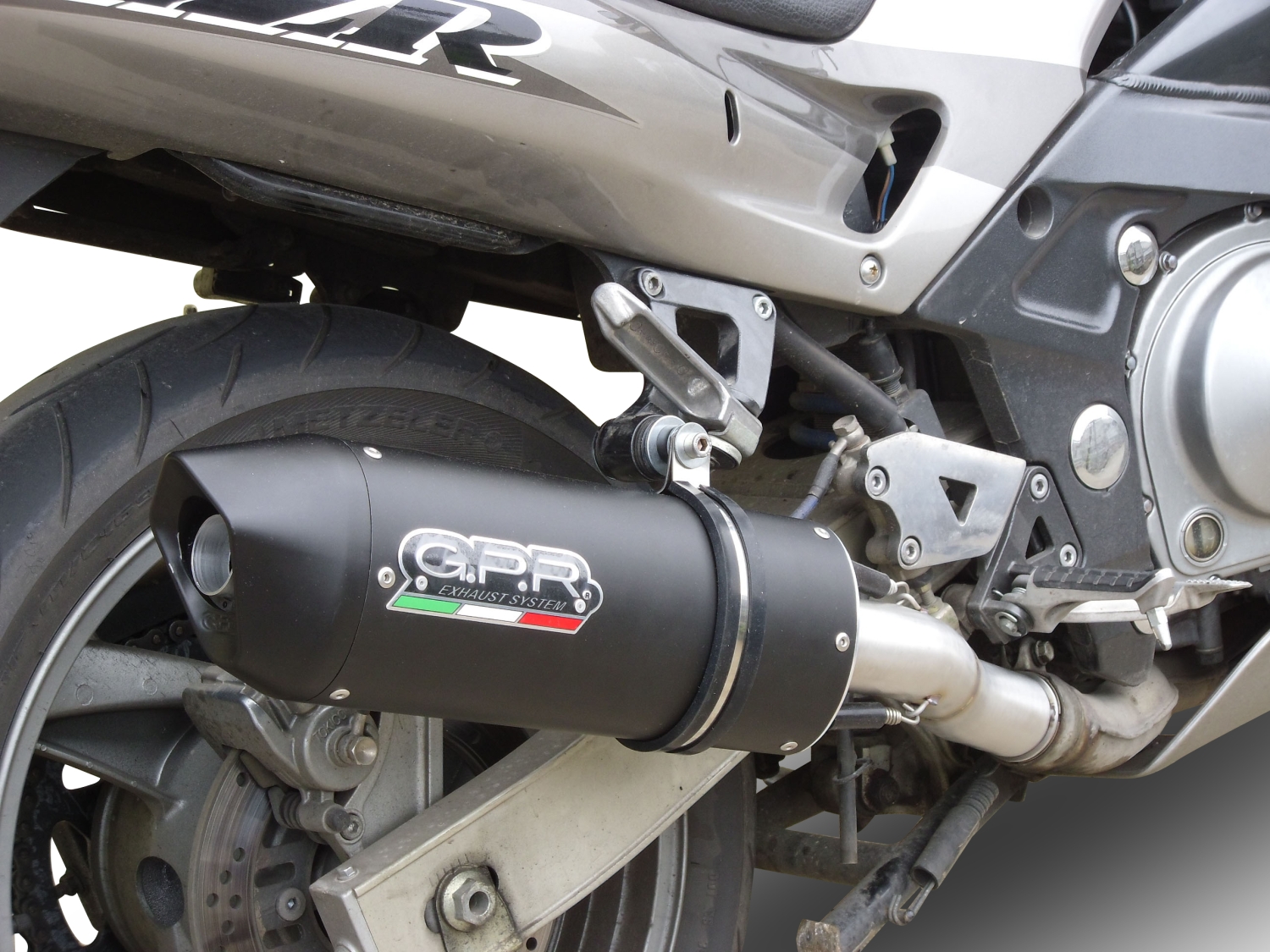 Exhaust compatible with Kawasaki Zzr 600 2002-2006, Furore Nero, Dual Homologated legal slip-on exhaust including removable db killers and link pipes 