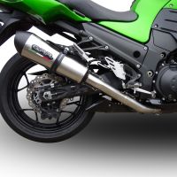 Exhaust compatible with Kawasaki Zzr 1400 2017-2022, GP Evo4 Titanium, Dual Homologated legal slip-on exhaust including removable db killers and link pipes 