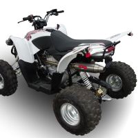 Exhaust compatible with Aeon Cobra 400 2010-2021, Deeptone Atv, Homologated legal full system exhaust, including removable db killer 