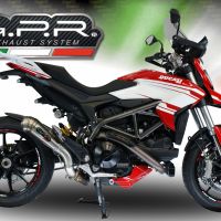 Exhaust compatible with Ducati Hyperstrada -Hypermotard 939 EURO 4 2016-2019, Powercone Evo, Slip-on exhaust legal for UK and non-EU markets including link pipe and removable db killer 