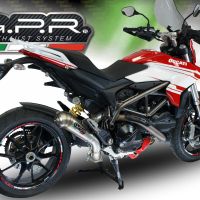 Exhaust compatible with Ducati Hyperstrada -Hypermotard 939 EURO 4 2016-2019, Powercone Evo, Slip-on exhaust legal for UK and non-EU markets including link pipe and removable db killer 