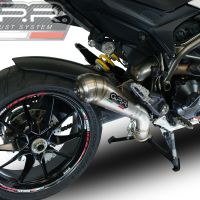 Exhaust compatible with Ducati Hyperstrada -Hypermotard 939 EURO 4 2016-2019, Powercone Evo, Slip-on exhaust legal for UK and non-EU markets including link pipe and removable db killer 