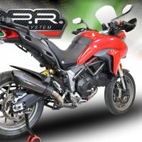 Exhaust compatible with Ducati Multistrada 950 2017-2020, Gpe Ann. Poppy, Mid-full system exhaust legal for UK and non-EU markets including removable db killer 