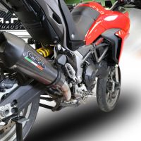 Exhaust compatible with Ducati Multistrada 950 2017-2020, Gpe Ann. Poppy, Mid-full system exhaust legal for UK and non-EU markets including removable db killer 