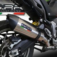 Exhaust compatible with Ducati Multistrada 950 2017-2020, Gpe Ann. Titanium, Mid-full system exhaust legal for UK and non-EU markets including removable db killer 