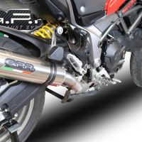 Exhaust compatible with Ducati Multistrada 950 2017-2020, M3 Titanium Natural, Homologated legal Mid-full system exhaust, including removable db killer and catalyst 