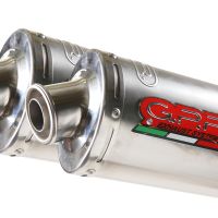 Exhaust compatible with Ducati Monster S2R 2004-2007, Inox Tondo, Dual Homologated legal slip-on exhaust including removable db killers and link pipes 
