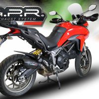 GPR exhaust compatible with  Ducati Multistrada 950 2021-2024, GP Evo4 Black Titanium, Homologated legal slip-on exhaust including removable db killer and link pipe 