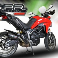 Exhaust compatible with Ducati Multistrada 950 2017-2020, GP Evo4 Poppy, Homologated legal slip-on exhaust including removable db killer and link pipe 