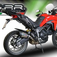 Exhaust compatible with Ducati Multistrada 950 V2 S 2021-2024, GP Evo4 Titanium, Homologated legal slip-on exhaust including removable db killer and link pipe 