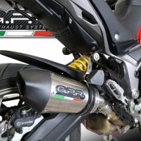 Exhaust compatible with Ducati Multistrada 950 V2 S 2021-2024, GP Evo4 Titanium, Homologated legal slip-on exhaust including removable db killer and link pipe 