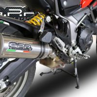 Exhaust compatible with Ducati Multistrada 950 2017-2020, M3 Titanium Natural, Homologated legal slip-on exhaust including removable db killer and link pipe 