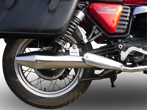 Exhaust compatible with Bmw R 80 Gs 1980-1987, Vintacone, Homologated legal slip-on exhaust including removable db killer and link pipe 