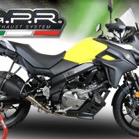 Exhaust compatible with Suzuki V-Strom 650 2021-2025, Furore Evo4 Poppy, Homologated legal Mid-full system exhaust, including removable db killer and catalyst 