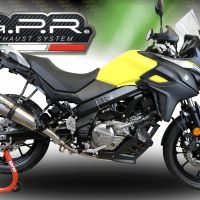 GPR exhaust compatible with  Suzuki V-Strom DL650 2017-2020, New Grand Prix Evo Titanium, Mid-full system exhaust legal for UK and non-EU markets including removable db killer 