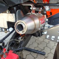 Exhaust compatible with Adly 500 Hurricane S 2005-2021, Deeptone Atv, Homologated legal full system exhaust, including removable db killer 